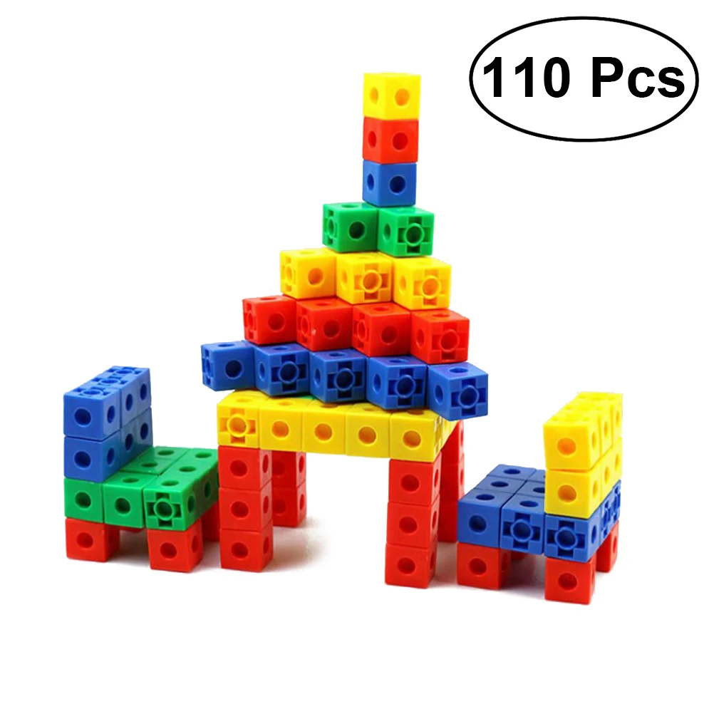 

110pcs Interlocking Building Blocks Toy Plastic Construction Playset Creative Educational Stacking Toys for Kids