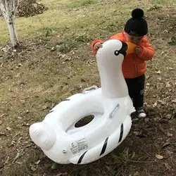 Jouet aquatique gonflable pour bébé, bateau en forme d'oie, jouet d'extérieur, anneau de natation, pour l'été 