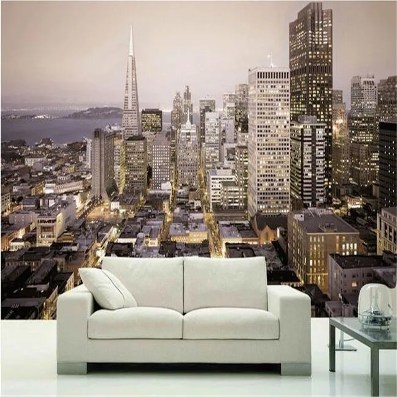 

beibehang custom wallpaper city night hotel KTV sofa living room TV background decorative painting allpapers for living room