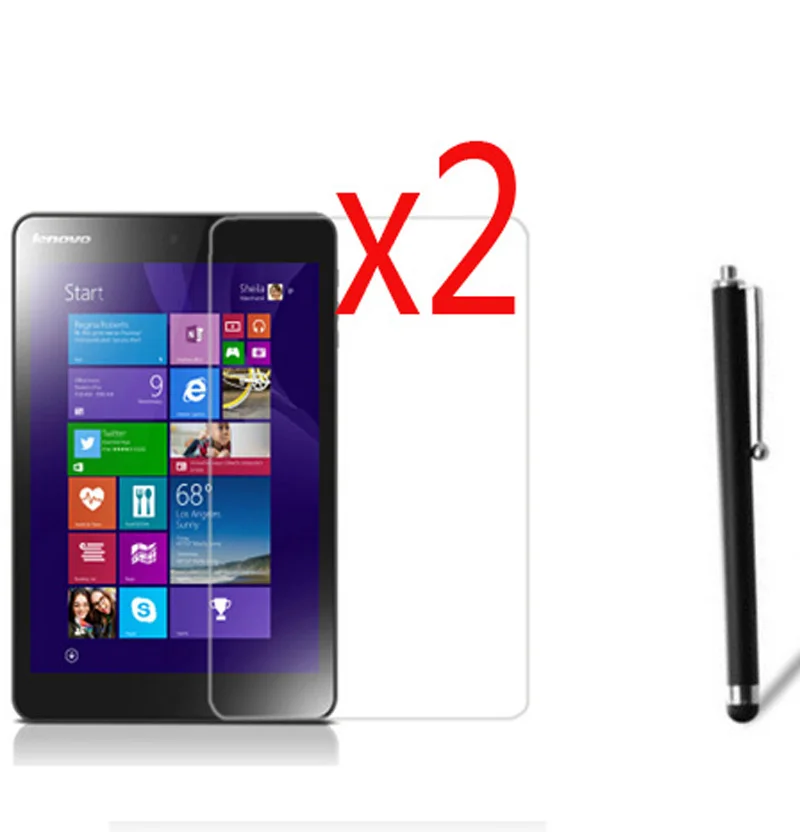 

3in1 2x Clear LCD Screen Protector Films Protective Film Guards +1x Stylus Pen For Lenovo Miix3-830 Miix 3-830-ZTH 7.85" Tablet