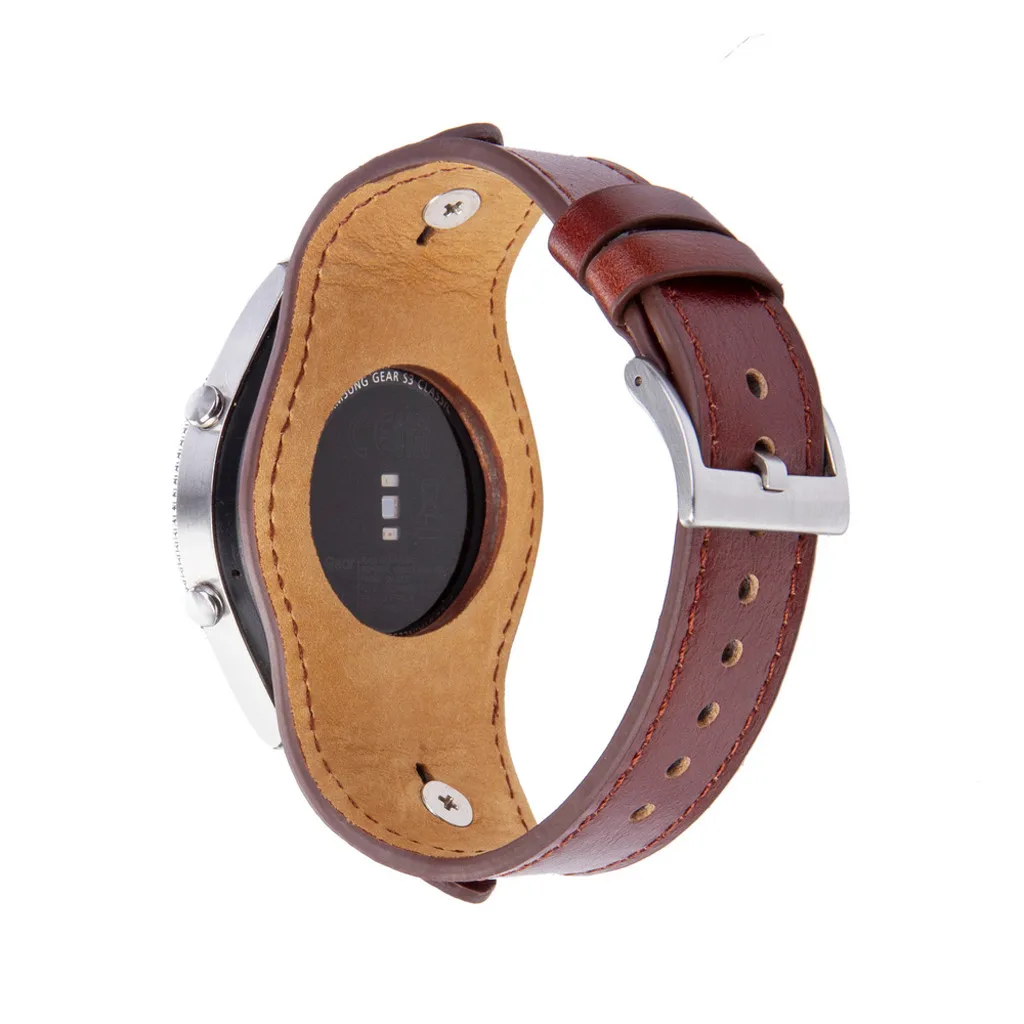 Модные прочные аксессуары для часов samsung Classic Galaxy Watch 46 мм кожаный ремешок сменные ремешки Браслет с пряжкой - Цвет ремешка: Red