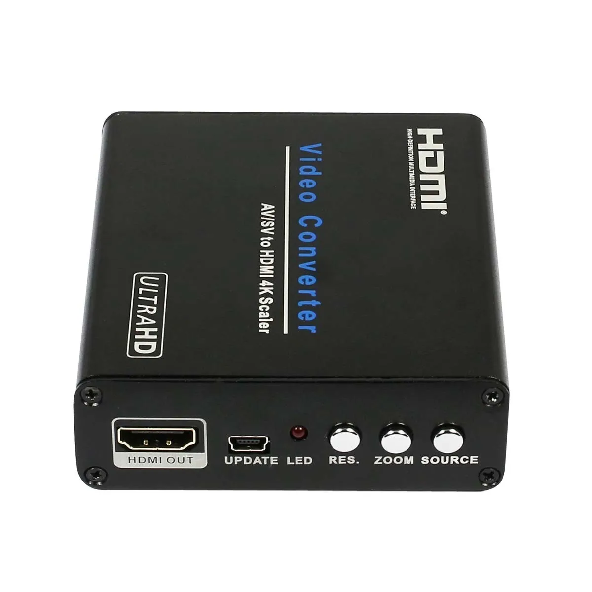 Analog to Digital Composite AV CVBS RCA S-Video to HDMI Scaler Converter UHD 4K Upscaler Adapter fo