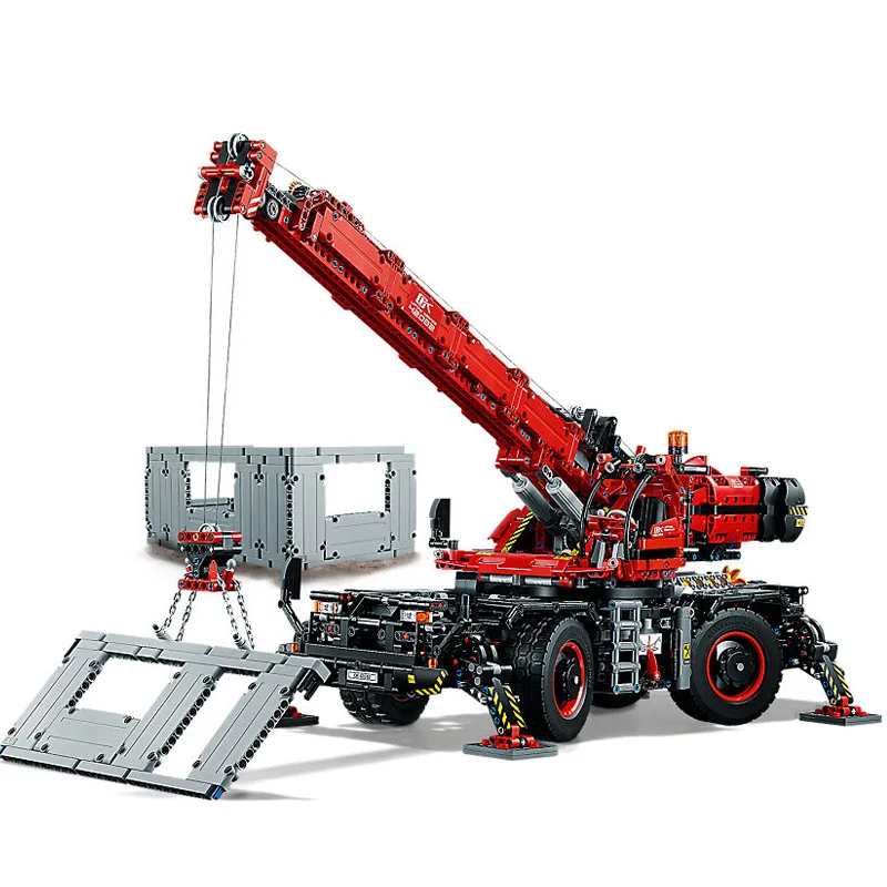 

City Engineering the Rough Terrain Crane Set Blocks Compatible legoings 42082 20085 Model Building Bricks Toys Christmas Gifts