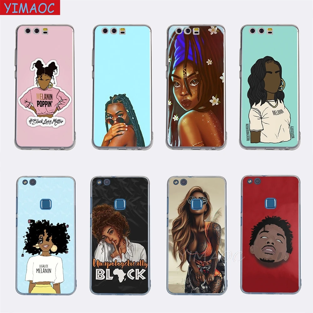 YIMAOC Melanin Poppin Aba Hip Hop Rapper Soft Case for Huawei P 8 9 10 20 30 Lite Pro 2016 2017 smart 2019 TPU Cover |