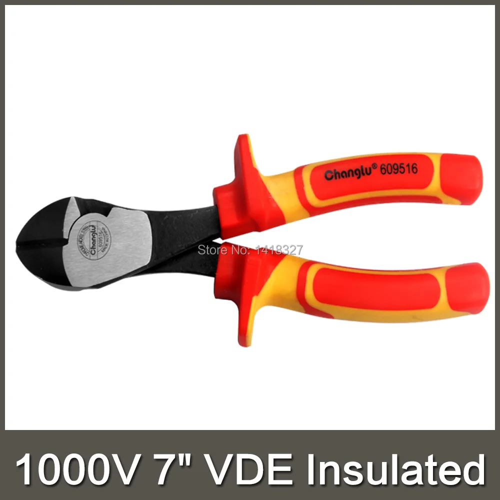 2016 New Pliers 1000v 7" Vde Insulated Diagonal Plier Big Head Hrc58 62