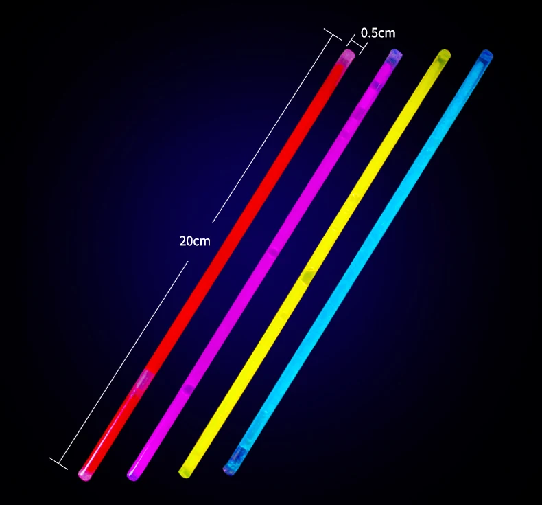 50 шт цветные вечерние палочки-светильник, светящиеся палочки для концерта, одноразовые флуоресцентные браслеты, светящиеся палочки, детские игрушки