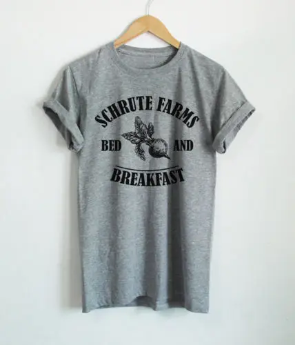 

Schrute Farms T Shirt Women Cotton Short Sleeve The Office Dwight Schrute Printed Tops Tee Shirt Tumblr Tshirt Summer T-Shirts