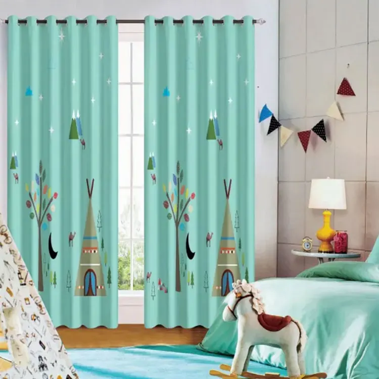 

Window 3D Curtain Cartoon Living Room Modern Home Goods Window Treatments Polyester Printed 3d Curtains For Bedroom