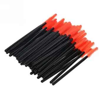 

50pcs/pack Eyelash Makeup Brushes High Quality Silicone Disposable Eye Cosmetic Brushes Mascara Applicator Beauty Make Up Brush