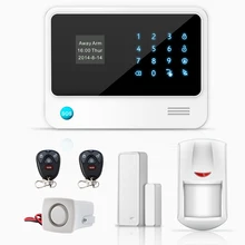 Новый G90B WI-FI GSM GPRS Сигнализация Русский Английский Французский испанский Голландский Голос 4 Проводных Зон Релейный Выход IOS Android ПРИЛОЖЕНИЕ