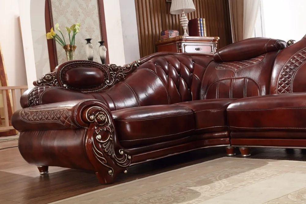 Amerikanischen ledercouchgarnitur wohnzimmer sofa China holzrahmen L ... Amerikanischen ledercouchgarnitur wohnzimmer sofa China holzrahmen L ...