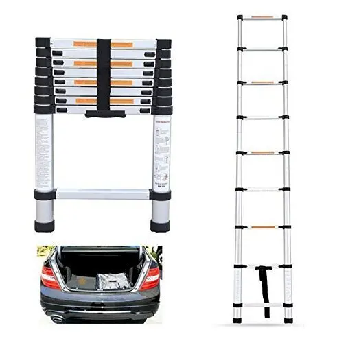 Multifunctional Retractable Telescopic Extension Ladder 6061 Thick Aluminum Folding Telescoping Laddero Household Ladder (2M)
