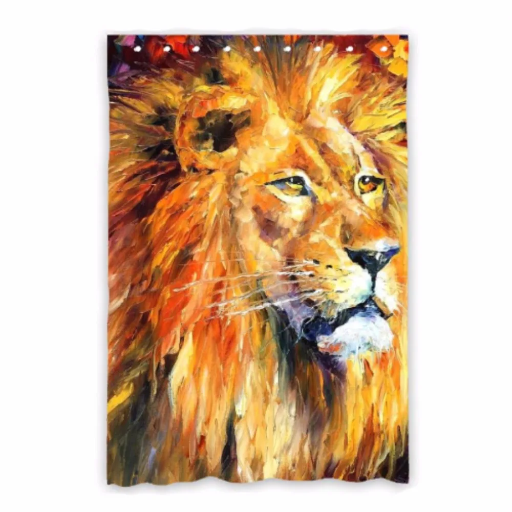 Custom lion european style curtains office curtains Polyester Fabric