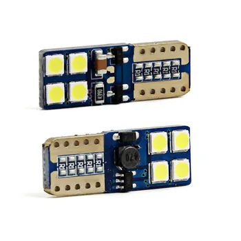 

2X T10 W5W led canbus White T10 194 168 3030 Canbus 8SMD 12V NO ERROR Car Auto Bulbs Warning Signal Lamp Light