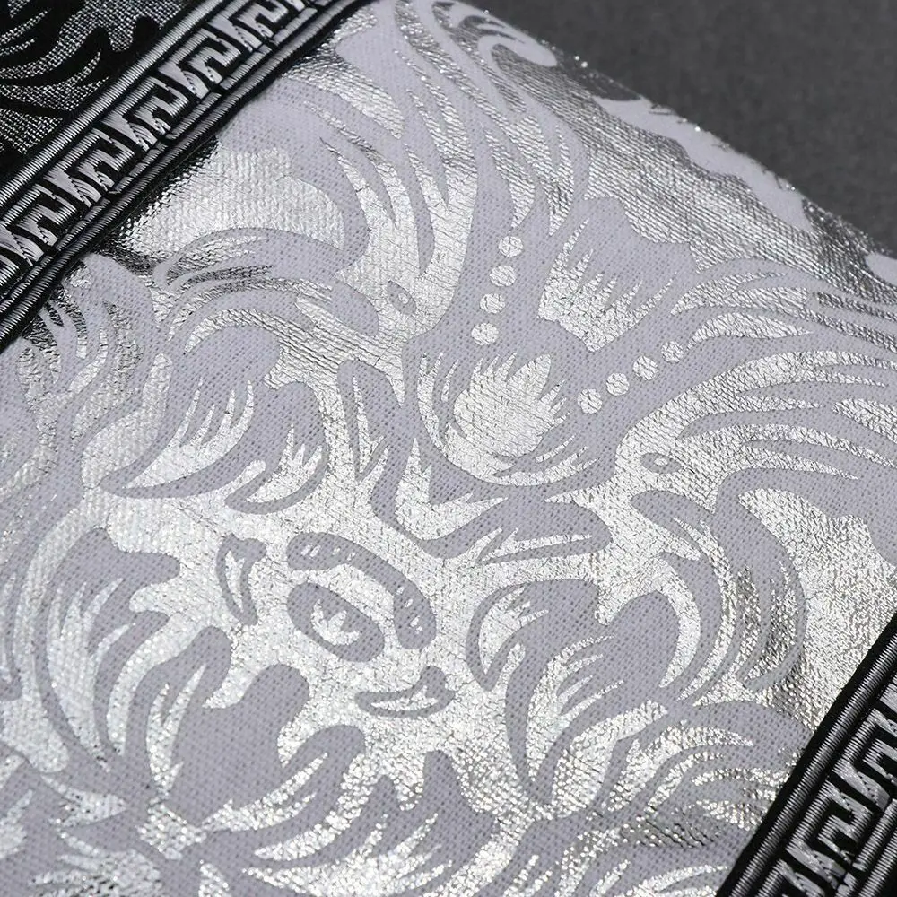 Vintage Black Silver Floral Pillow Cushion Cover For Car Sofa Decor Pillowcase 