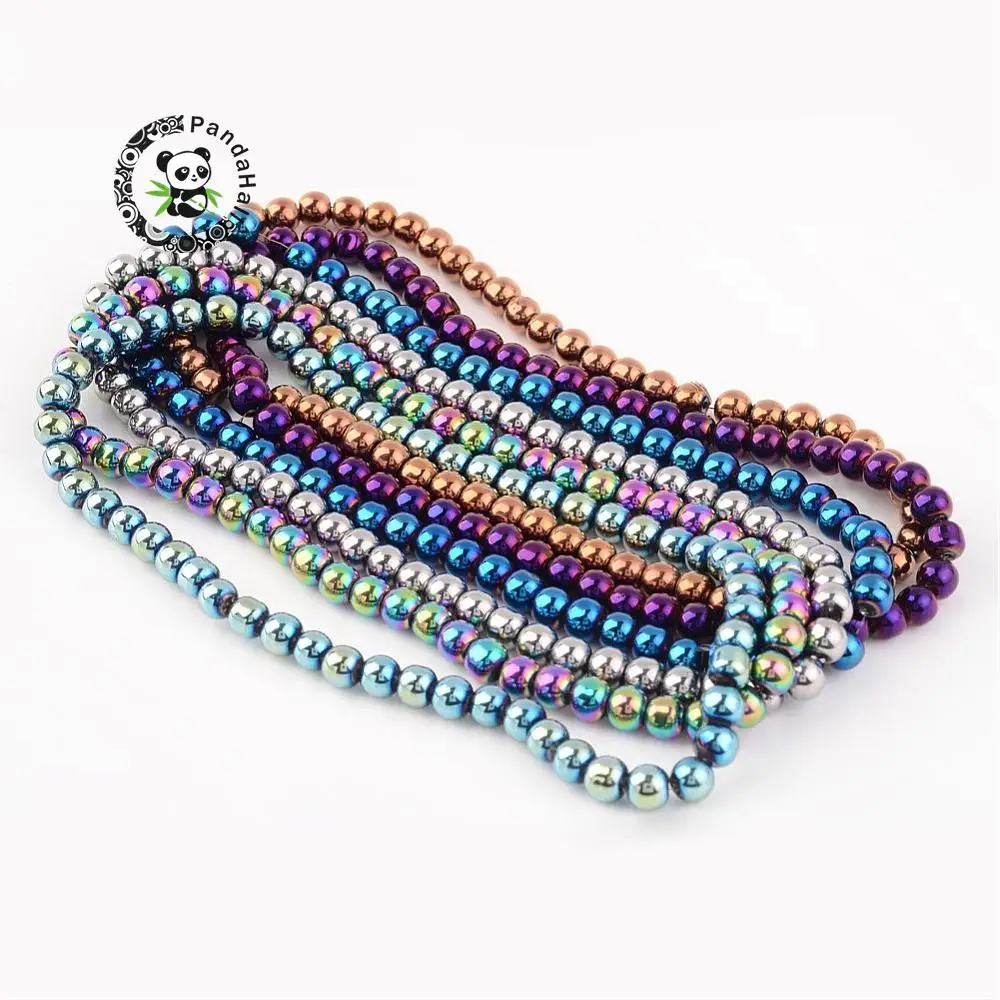 4/6/8/10mm Round Beads Carnival Celebrations Mardi Gras Loose Jewelry