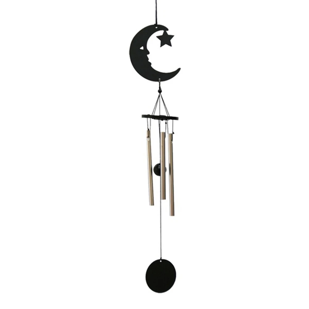 New Handmade Angel Owl Moon Star 3-Tube Metal Lucky Bell Hanging Wind Chime Feng Shui Home Outdoor Yard Garden Decor Birthday Gi