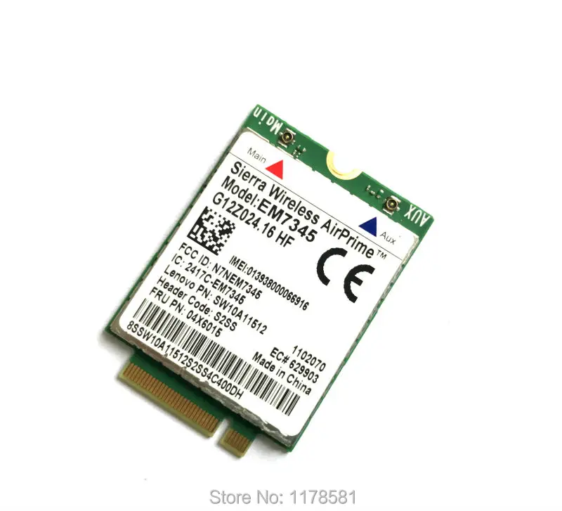 GOBI5000 EM7345 LTE FRU 04X6015 ThinkPad 10 8 WWAN HSPA + 42 Мбит/с 4G модуль NGFF|thinkpad 10|thinkpad 8thinkpad lte |