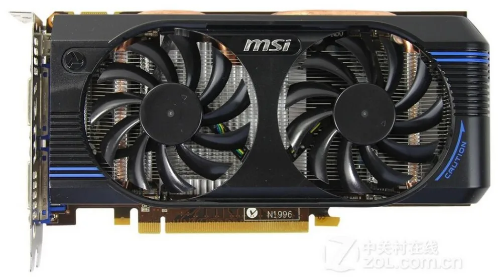 original Desktop computer game graphics card for MSI N560GTX V5 1024M DDR5 192 BIT DVI+HDMI free shipping used gtx740 energy efficient desktop game disassemble graphics 1gd5