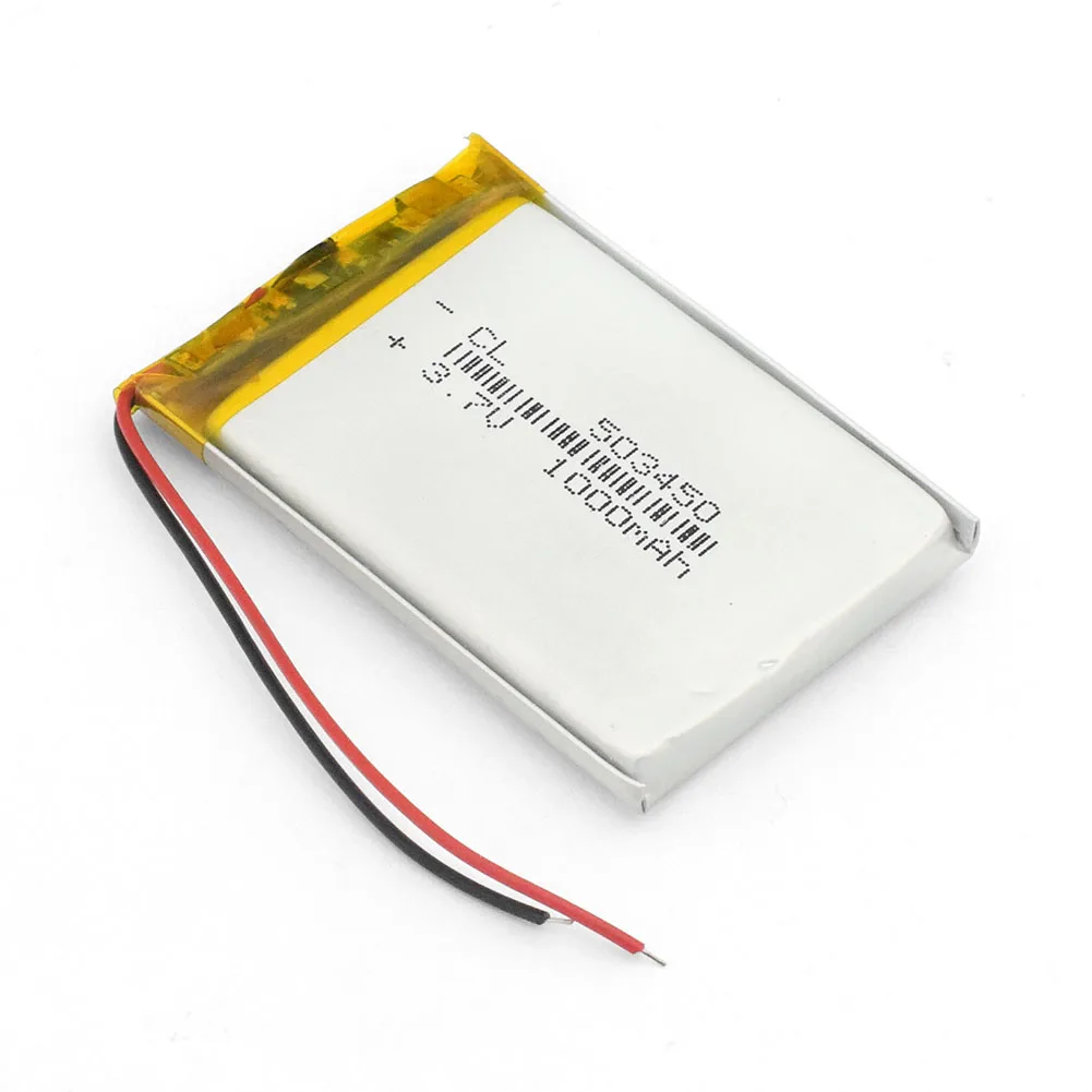 Модель 503450 3 7 v 1000mAh литий ионная Lipo ячейка полимерная аккумуляторная батарея для