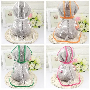

Fashion Pet Clothes Dog Raincoat Transparent Rain Coat Waterproof Pets Raincoats Small Dogs Clothing XS-2XL LXY9