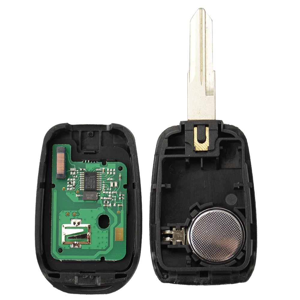 OkeyTech 5 шт./лот 434 МГц 4A PCF7961M чип 2 кнопки VAC102 дистанционный ключ для Renault Sandero Dacia Logan
