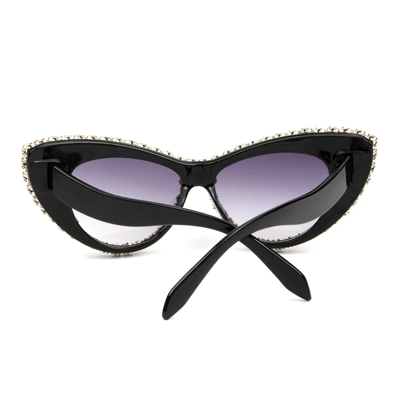 Oversized Sunglasses Women Luxury Glasses Colorful Rhinestone CatEyes Shade 2019
