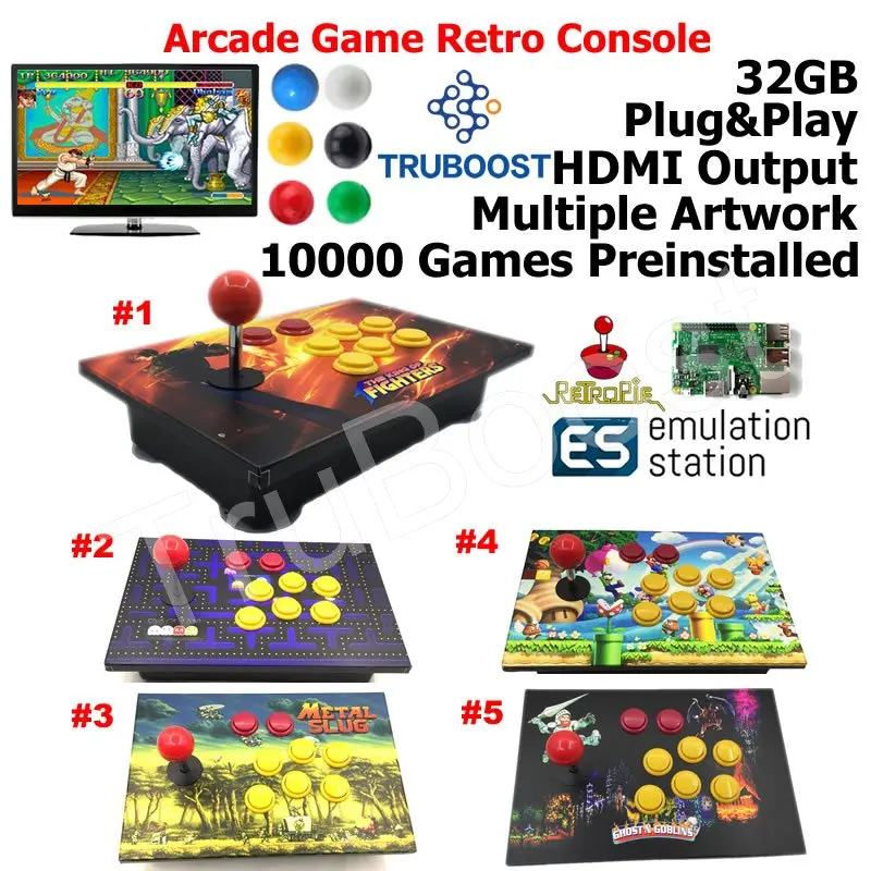Raspberry Pi аркадная игра ретро консоль Предустановленная несколькими деревянными