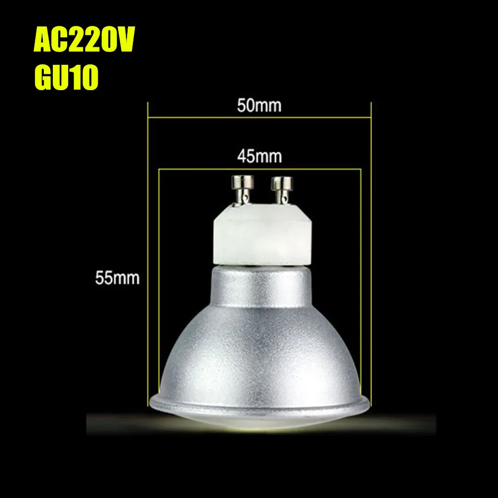 Светодиодный лампы лампочки 220 110 V 12 V GU10 MR16 Bombillas ампулы светодиодный 8 W 6 W 4 W Стекло крышка лампочки с алюминиевым радиатором для домашнего освещения - Испускаемый цвет: GU10 220V