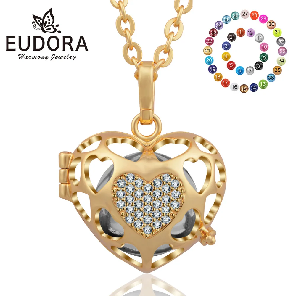 Медная подвеска Eudora 16 мм Harmony Bola в виде медальона из кубического циркония