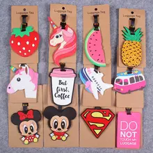 Travel Accessories Creative Luggage Tag Animal Cartoon Silica Gel Suitcase ID Addres Holder Baggage Boarding Tags Portable Label