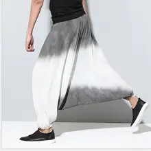 Горячие мужские повседневные свободные брюки мужские брюки-кюлоты крест тонкие брюки шаровары широкие ноги брюки для певицы для сцены костюмы