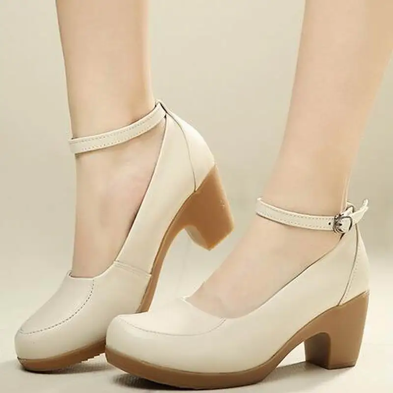 Nice Women Pumps Genuine Leather Women High Heels Pumps Female Ol 