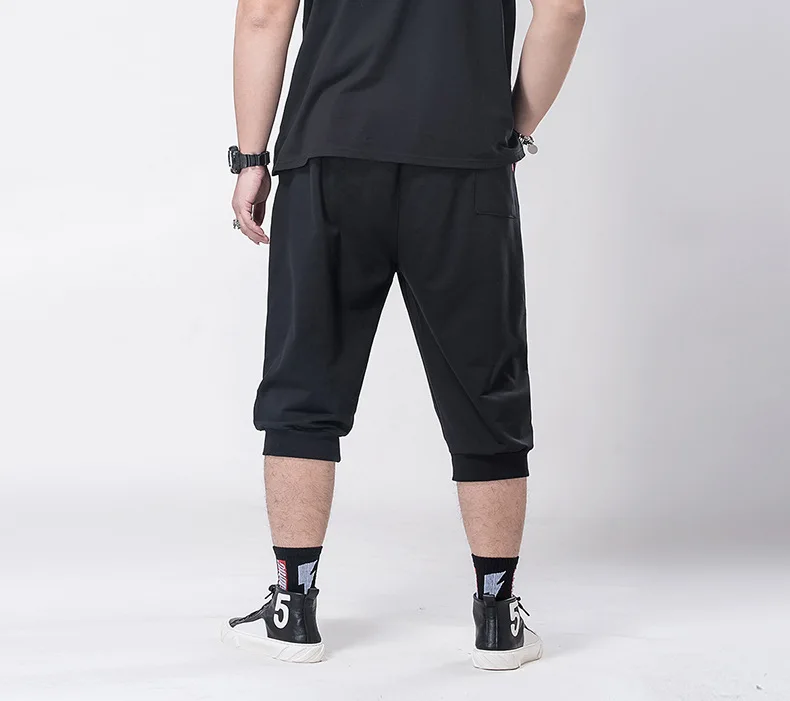 Gersri 6XL 7XL Большие размеры мужские спортивные штаны повседневные однотонные летние тренировочные брюки для бега короткие брюки подходят эластичные повседневные спортивные