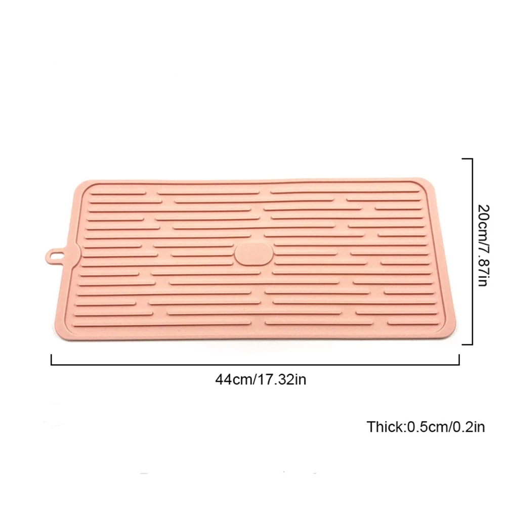 Силиконовый дренажный коврик, коврик, горячие коврики, подставка для горшка, подставка для сушки посуды, нескользящая Гибкая термостойкая подставка, кухонные настольные коврики - Цвет: Розовый