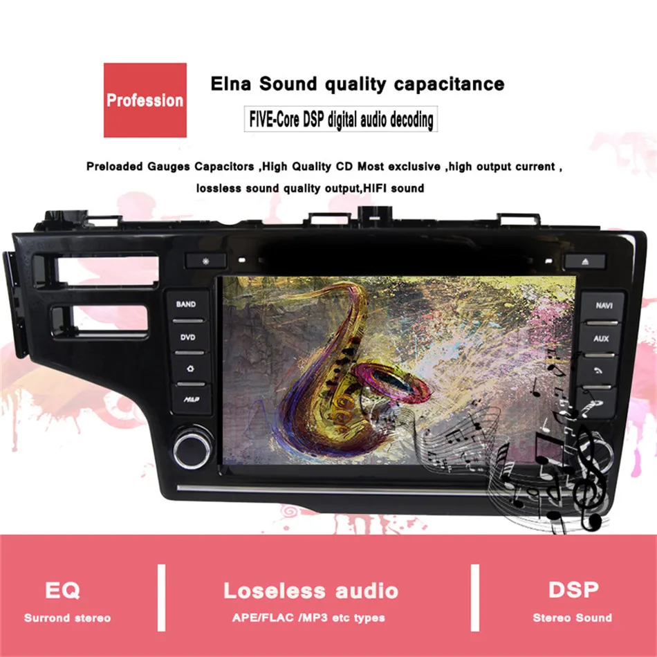 Flash Deal 8 inch Brazil 1024*600 Tape Recorder Android 7.1 Fit HONDA FIT  2014 -17  Car DVD Player Navigation GPS Radio Stereo Head unit 5