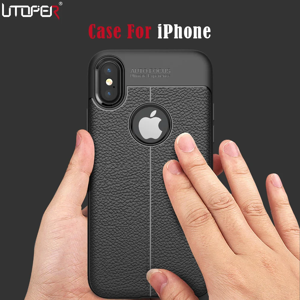 buy UTOPER Case For iPhone X Case 10 Silicon Soft Matte Cover For iPhone 5 S SE 6 7 8 X Case Carbon Fiber For iPhone 6 7 8 Plus Case