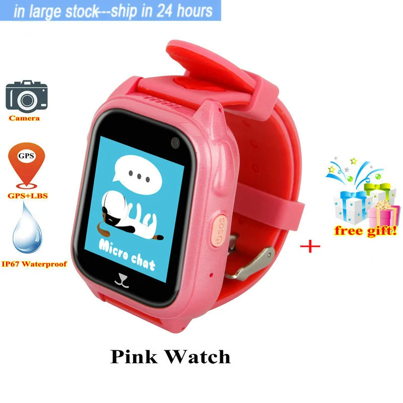 M06 IP67 водонепроницаемые Детские умные часы gps расположение 1,44 дюймов цветной сенсорный экран детские часы для детей VS Q50 Q90 - Цвет: Розовый