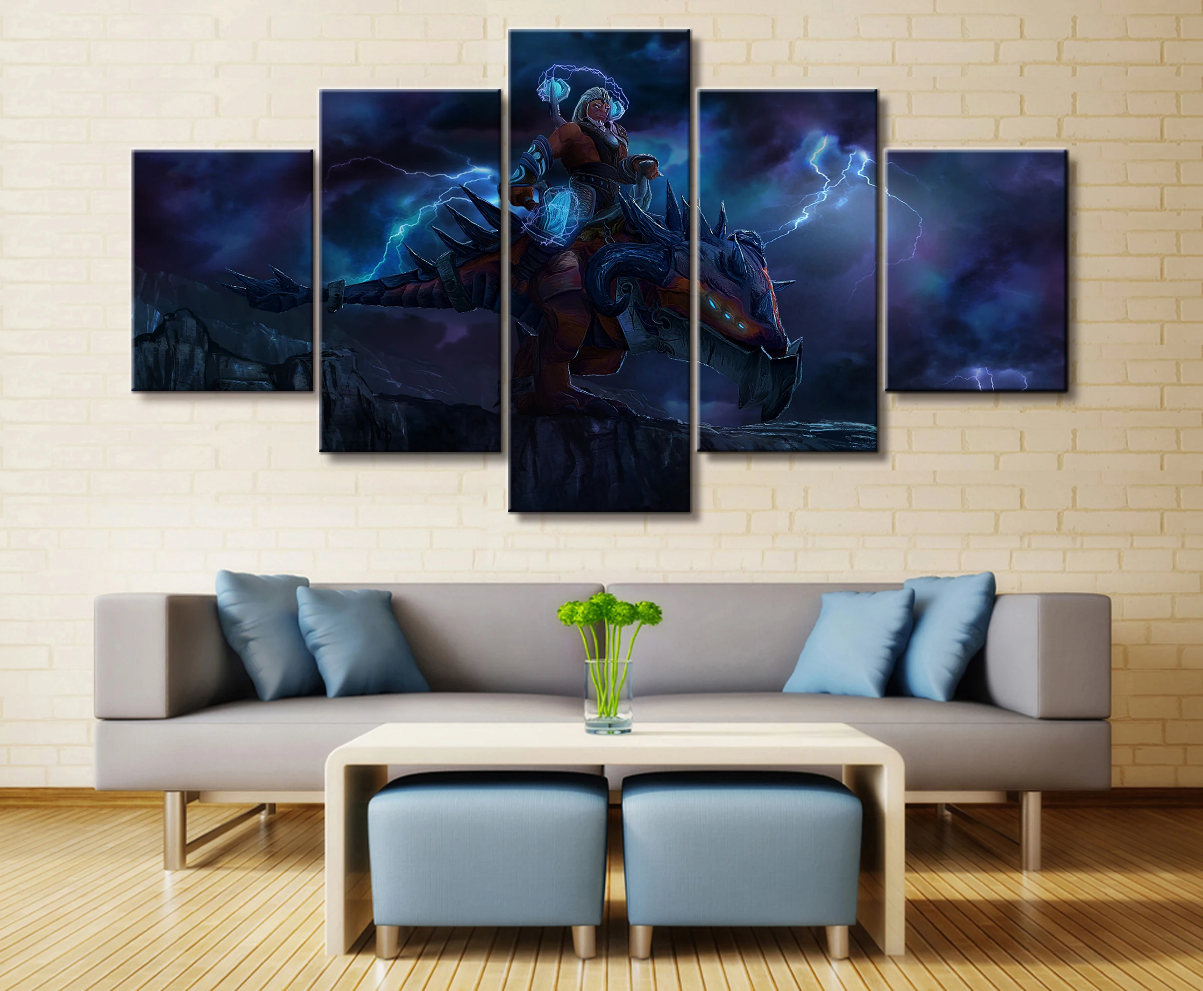  Wall Art Game Poster 5 Pieces DOTA 2 Poster Printed Canvas Painting Pictures Modern Painting On Can