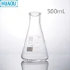 HUAOU 500mL Erlenmeyer Flask Borosilicate 3.3 Glass Narrow Neck Conical Triangle Flask Laboratory Chemistry Equipment ► Photo 1/5