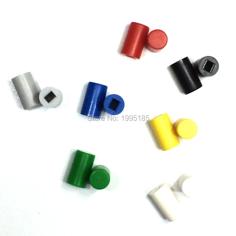 

14PCS/Lot A04 round buttons cap for 8.5 * 8.5 / 8 * 8 Key Switch 6*10 Round plastic key cap Seven Color Each 2 Black Yellow Blue