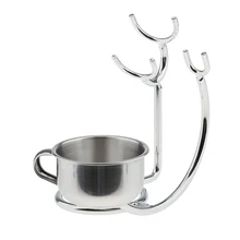 Мужская бритва из нержавеющей стали, уход за усами, подставка для бороды, держатель с чашей, набор для щетка для лица, бритва