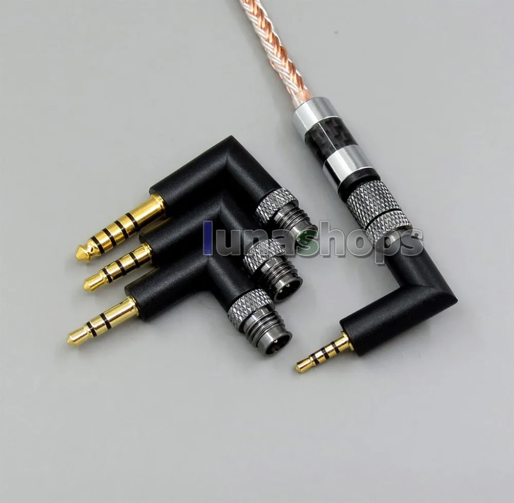 LN006239 4 в 1 разъем 16 ядер OCC + чистый посеребренный кабель для Sennheiser HD580 HD600 HD650 HDxxx HD660S