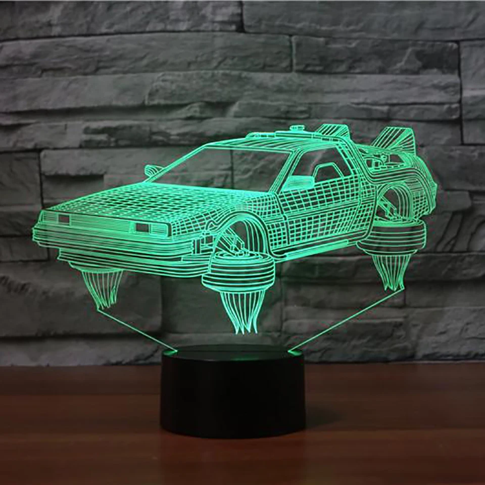 

Interesting 3D Sports Car Table Lamp Creative 7 Colors Change Led Vehicle Night Light USB Bedroom Light Fixture Home Decor Gifts
