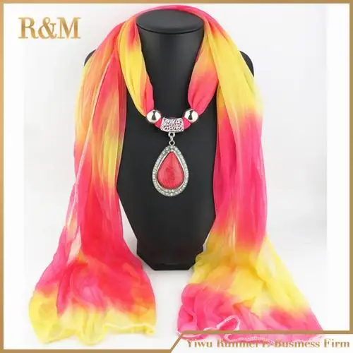Новая мода Горячая капли воды кулон ювелирные изделия шарф женские аксессуары Шарфы модный роскошный бренд шарф ожерелье - Цвет: 3