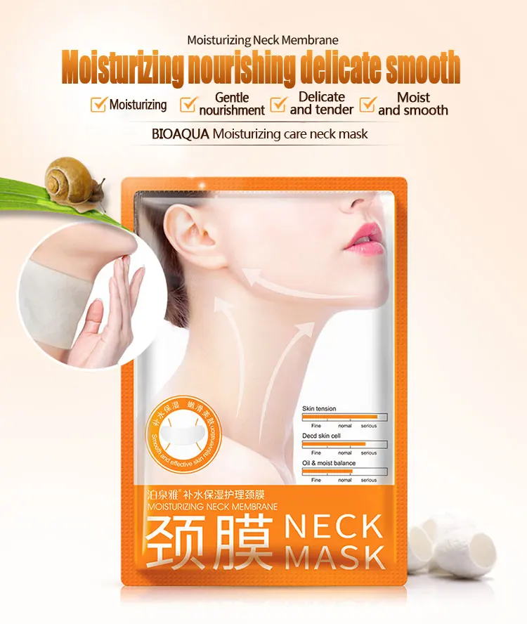 New BIOAQUA Neck Mask Hyaluronic Acid Lifting Firming Anti Aging Powerful Moisturizing Nourish Neck Cream Skin Care