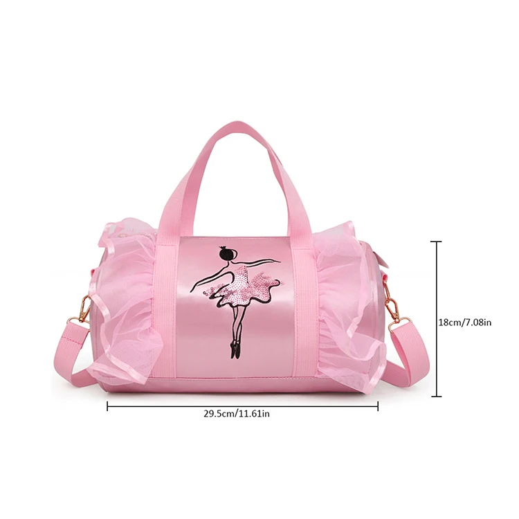 Discount Shoulder Ballet Dance Bags Pink Women Girls Ballet Sports Dance Backpacks Rucksack Embroidered Gym Bags For Child Girls