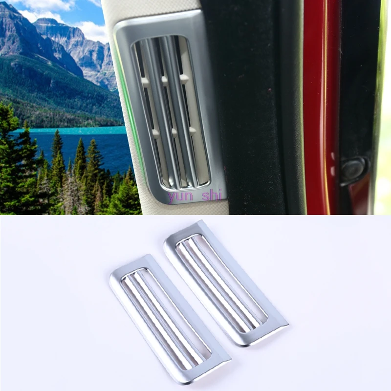 

2 pcs ABS chrome Car A Column Air Outlet Trim Decoration Sticker Covers Car-styling For Land Rover Range Rover Evoque