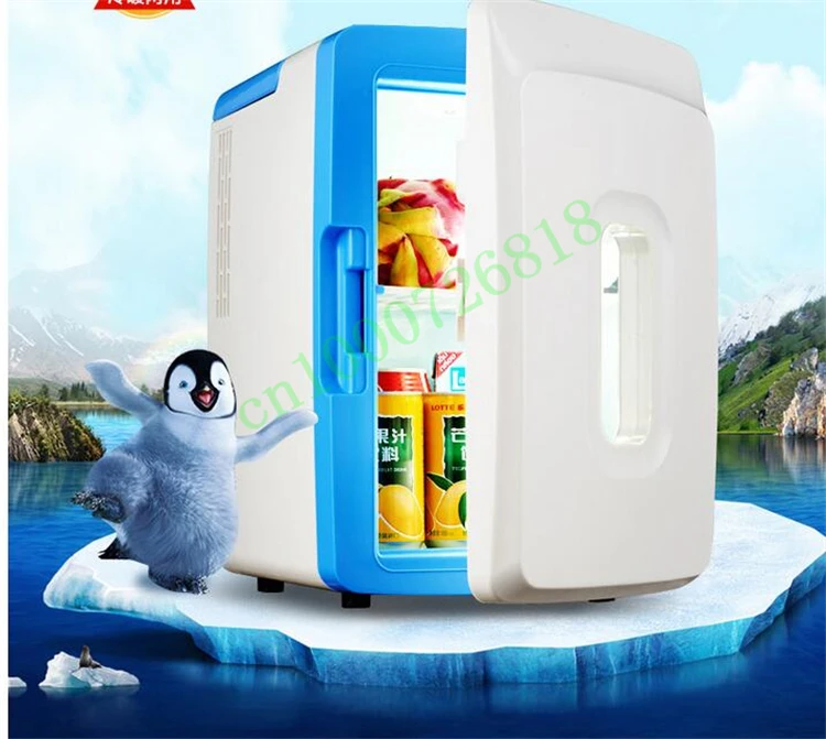 Электрический Mini Портативный электрический холодильник AC220V DC12V охладитель и теплее машина 12L высокое качество с Ночная Функция