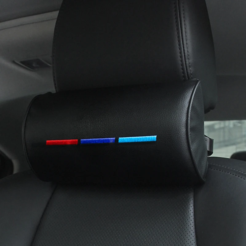 

1 Pcs PU Leather Seat Head Neck Rest Pillow for BMW Auto Pillow Headrest Pad for Ford for TOYOTA for Volkswagen Headrest